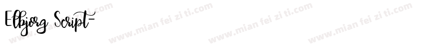 Elbjorg Script字体转换